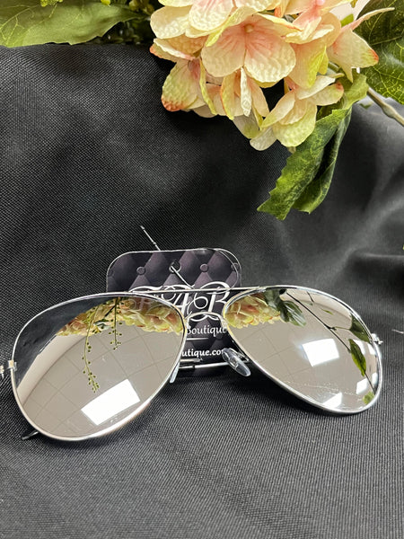 Mirrored Aviator Sunglasses