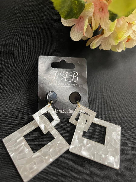 Acrylic Double Dia. Earrings