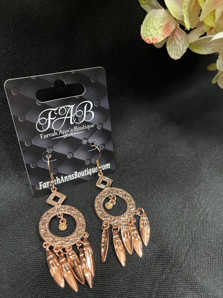 Gold Tone Western Earrings