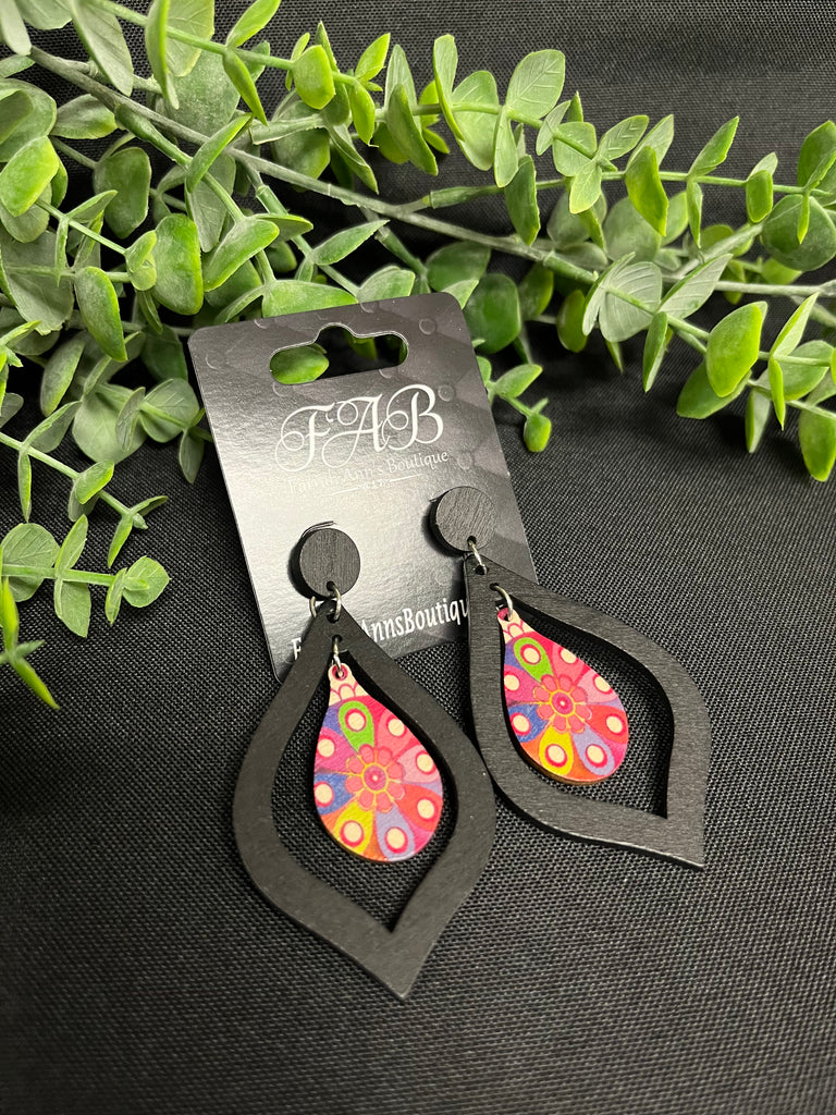 Multi. Teardrop Earrings