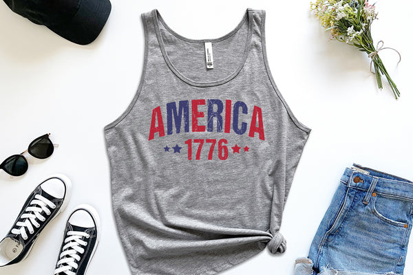 America 1776 Gray Tank