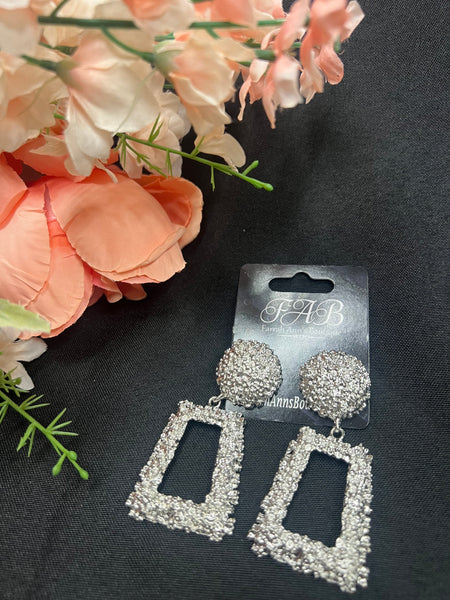 Silver Geometric Earrings