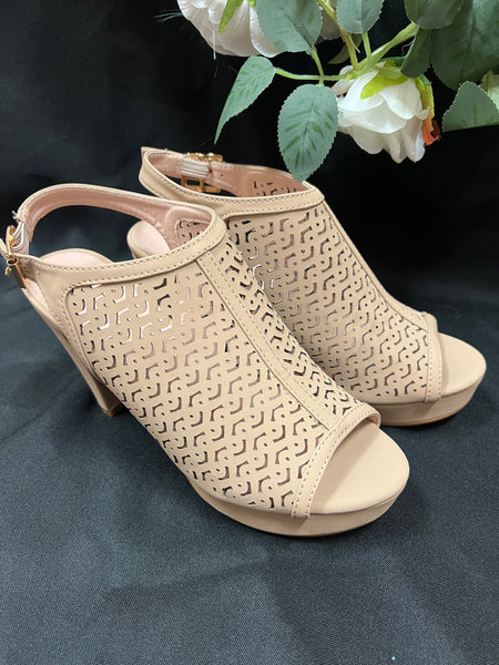Taupe Lattice Shoe