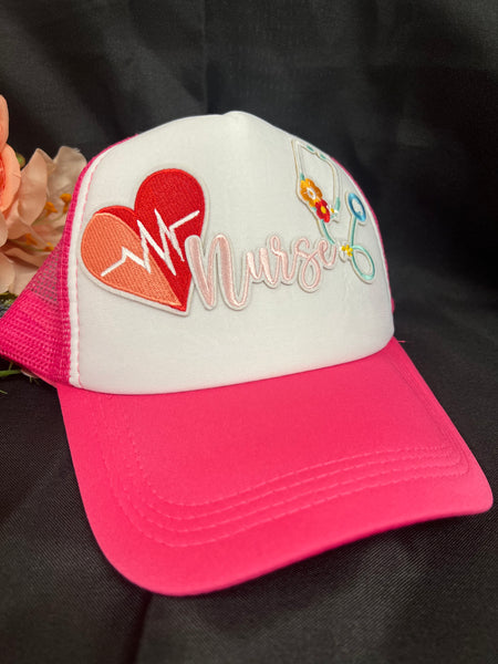 Pink Nurse Trucker Hat