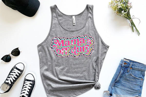 Mama's Off Duty-Gray Tank