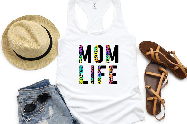 Mom Life-White Tank