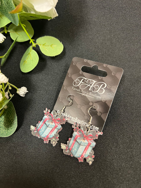 Gift Box Acrylic Earrings