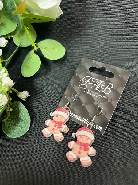 Gingerbread Acrylic Earrings