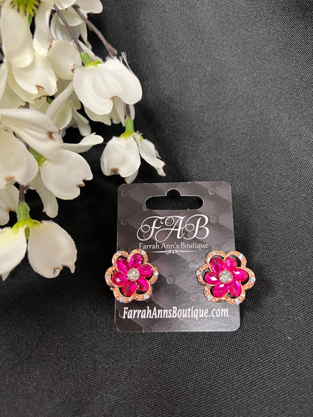 Floral Enamel Earrings