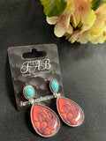 Turquoise & Copper Tear Drops
