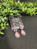 Purple & Gold Dangle Earrings