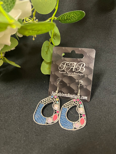 Multi. Color Oval Earrings