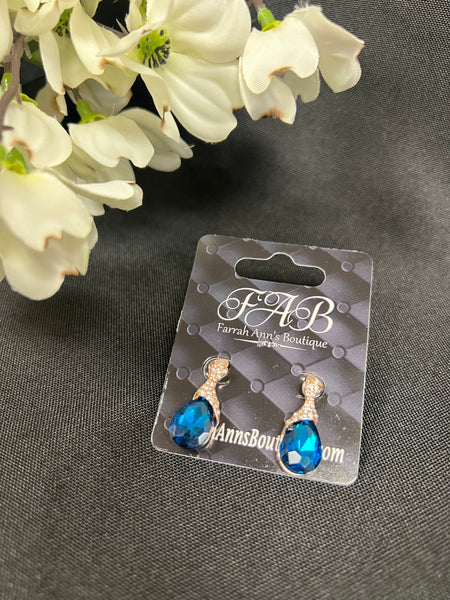 Teal Stone Earrings