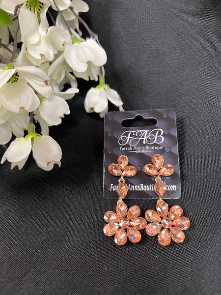 Rose Gold Flower Earrings