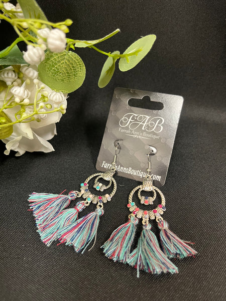 Multi. Color Tassel Earrings