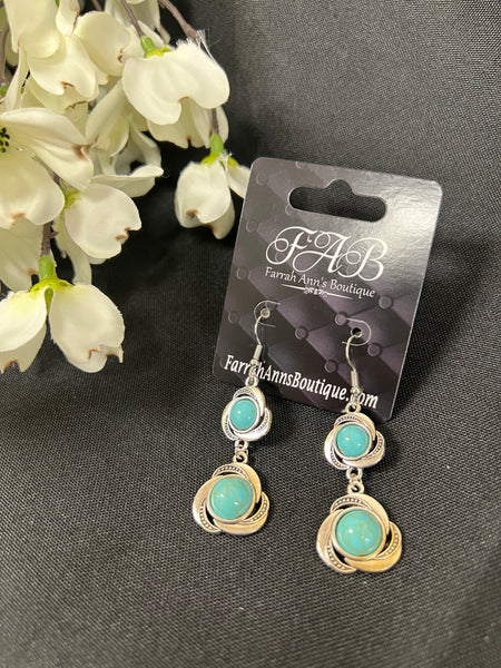 Teal Stone Earrings