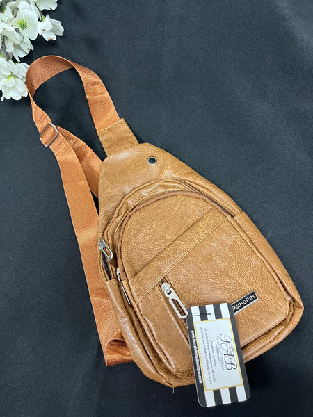 Brown Leather Chest Bag