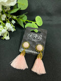 Pink Tassel Earrings