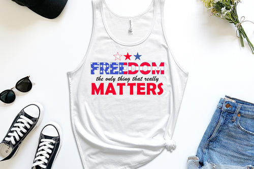 Freedom Matters White Tank Top