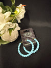 Aqua Beaded Earrings