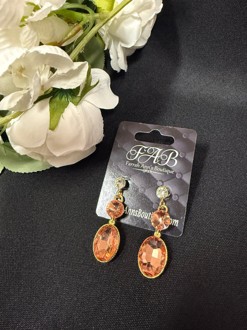 Peach Dangle Earrings