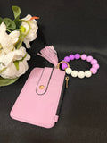 Purple Beaded Wristlet