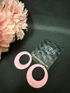 Pastel Pink Hoop Earrings