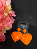 Acrylic Heart Earrings