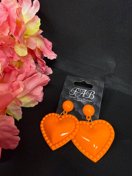 Acrylic Heart Earrings