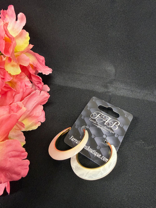 Ivory Hoop Earrings