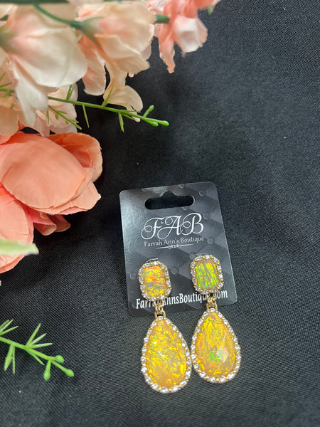 Blue Flower Stud Earrings