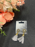 Gray Tassel Earrings