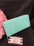 Mint Green Double Zipper Wallet