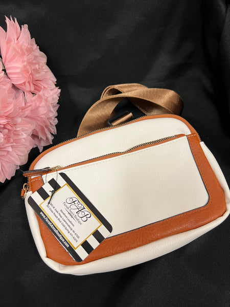 Rust & White Chest Bag