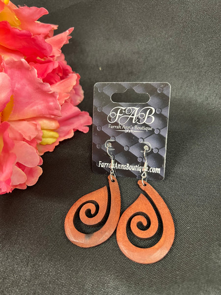 Purple & Gold Dangle Earrings