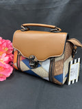 Taupe Patchwork Handbag