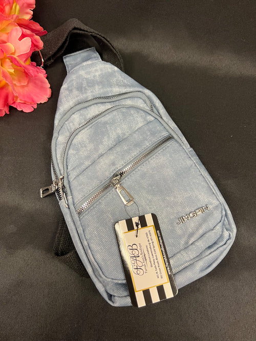 Faux Denim Chestbag