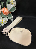 Cream Wristlet Strap