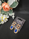 Royal Blue & Gold Earrings