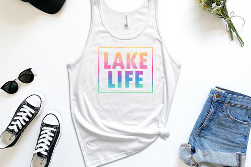 Lake Life-White Tank Top