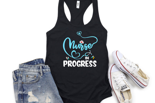 Nurse In Progress-Black Tank