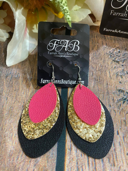 Peach Sparkle Earrings